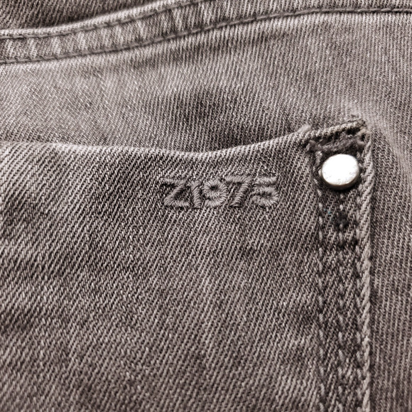 Zara Basic Z1975 Denim Jeans Womens 8 Gray Stretch Skinny Straight Faded Y2K - Picture 10 of 11